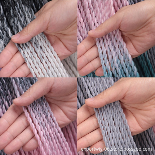 Best Selling High Temperature Fiber Jumbo Braids Wholesale Crochet Braid Hair Solid Color Two Tone Synthetic Braiding Hair
